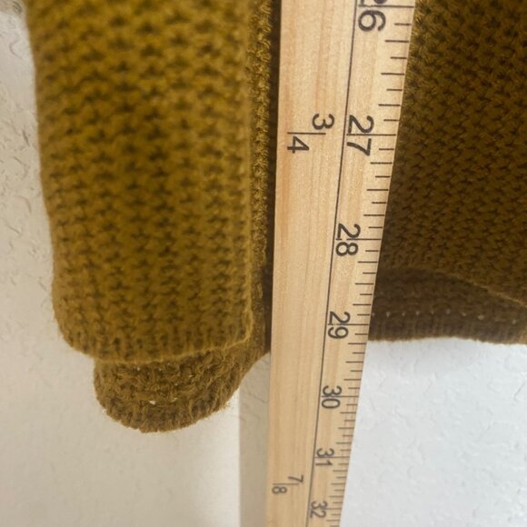 Wishlist Wool Blend Open Cardigan Sweater M/L Mustard Yellow Sweater Knit Oversi - Picture 8 of 9